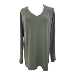 Banana Republic Tunic Sweater Sage Green Women’s Size Small V-Neck Soft Stretch